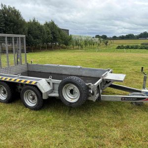 Cheshire Trailers | Horsebox Trailer Hire, Sales, Service, and Repairs | Nugent plant trailer 10'x6'side view ramp up
