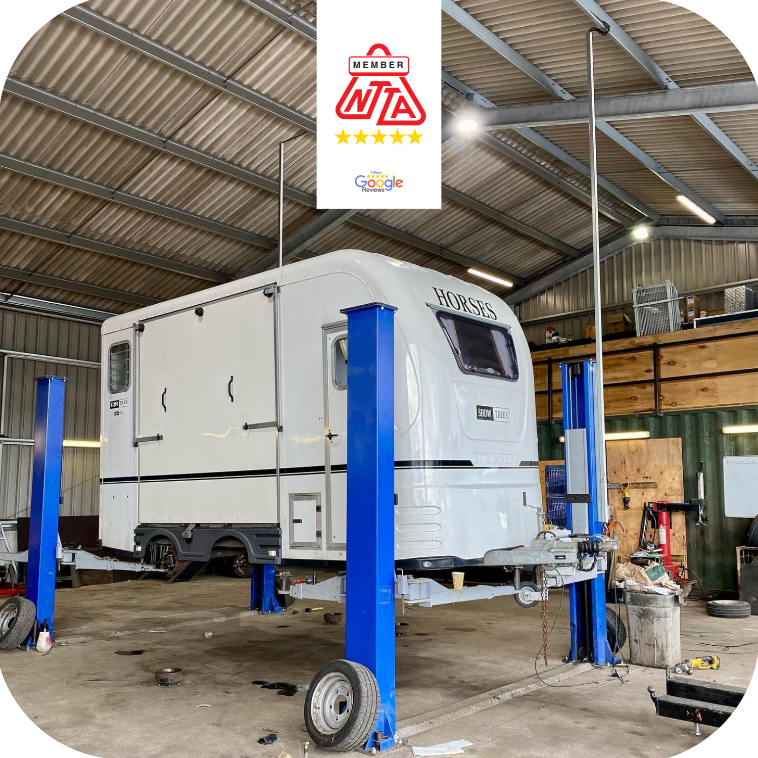 Cheshire Trailers | Horsebox Trailer Hire, Sales, Service, and Repairs | Horsebox in workshop